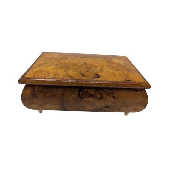 Vtg Reuge Swiss Musical Movement Wood Jewelry Box ~ Ireon Imports ~ Italy - Picture 4 of 15